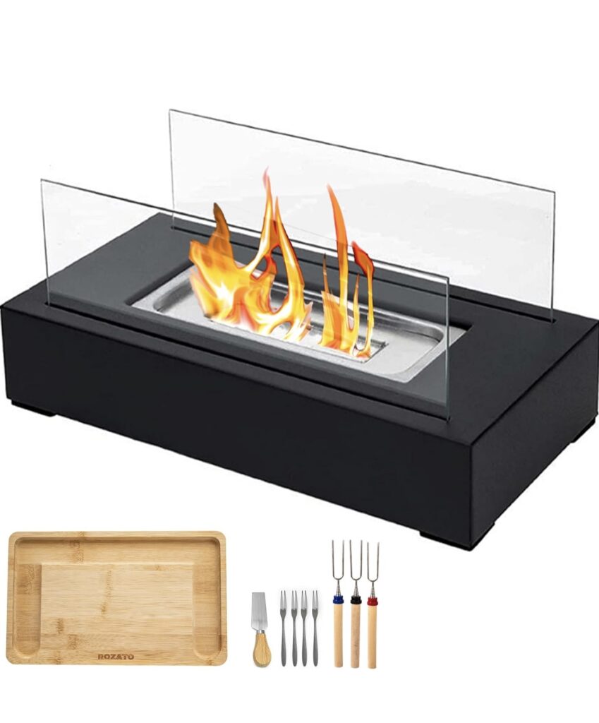 Tabletop Fire Pit with S’mores Kit - Cozy Ambiance Anywhere